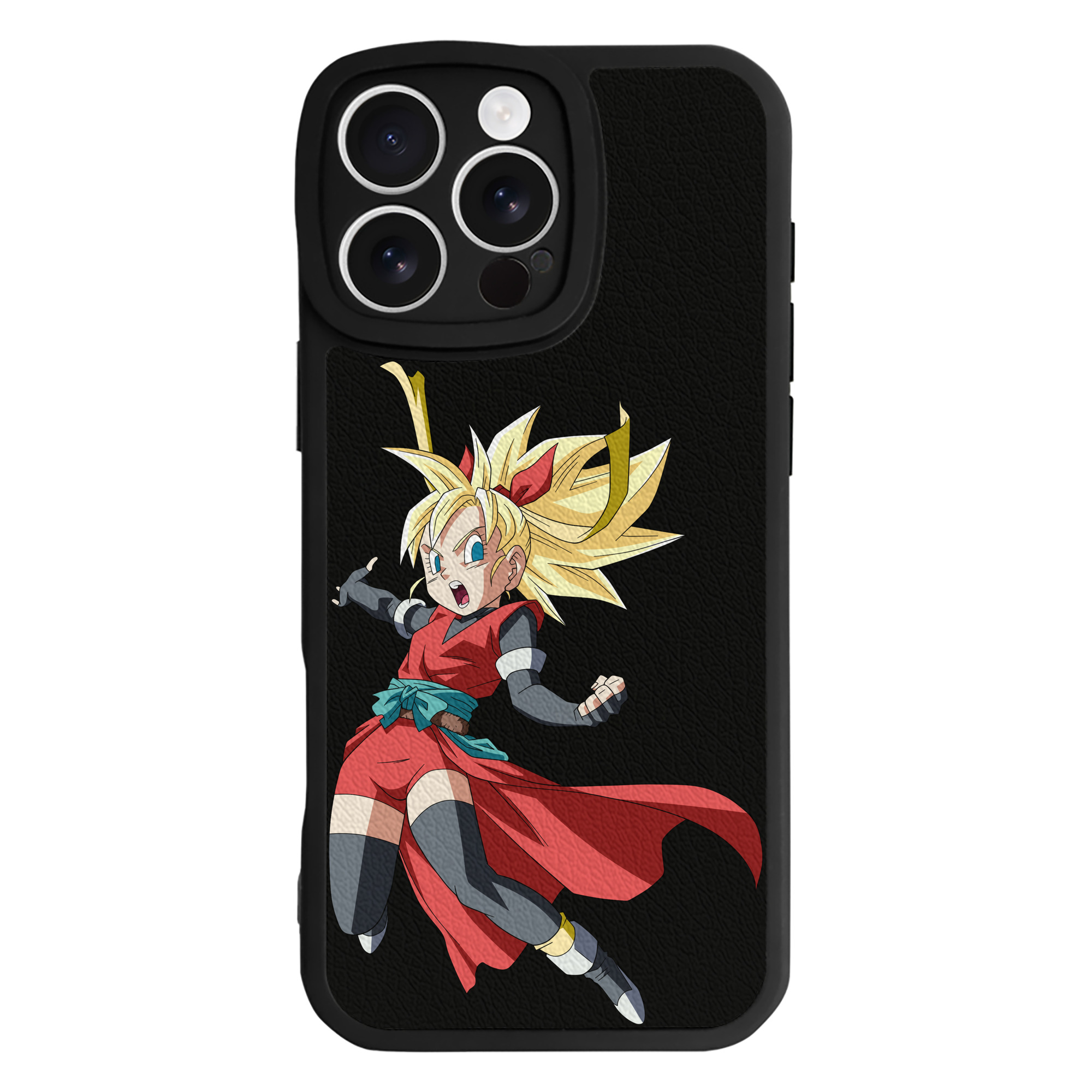 （画像用） ドラゴンボール カリフラ DRAGON BALL Caulifla 【iPhone 16シリーズ対応】シリコンスマホケース（レザー調） 材質：シリコン
